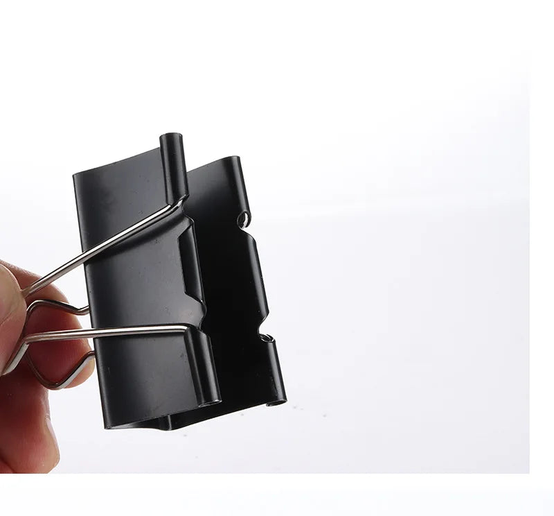 12Pcs/1BOX Binder Clip Clamps Long Tail Combination Folder Bookmark Paper Ticket Clips Effortless School Office Supplies