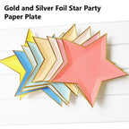 8Pcs Star Paper Plates Party Decoration Disposable Tableware for Dinner Cakes Birthday Wedding Party Supplies