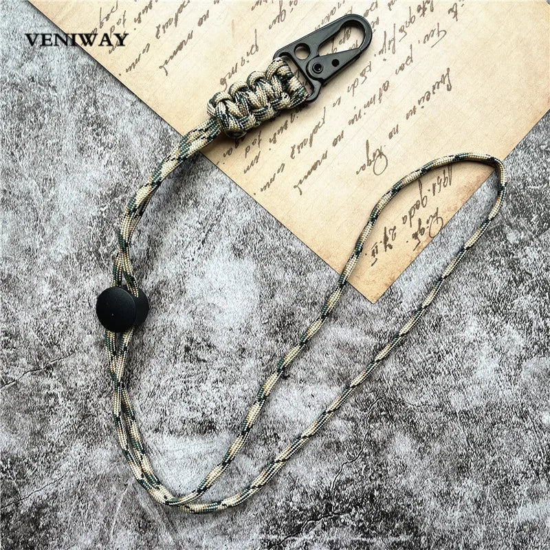 Lanyard Heavy Metal Keyring Adjustable Keychain Handmade Credential Holder Mobile Phone Hanging Neck Strap Anti-lost Key Chain