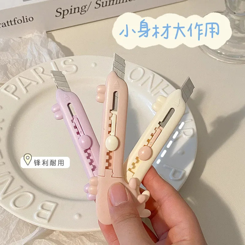 1Pcs Cartoon Cute Dog DIY Mini Multipurpose Pocket Folding Knife Letter Pen Envelope Opening Knife