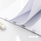 Smile Design Push Paper Clip New Plastics Mini Binder File Stapler Reusable Pusher Set School