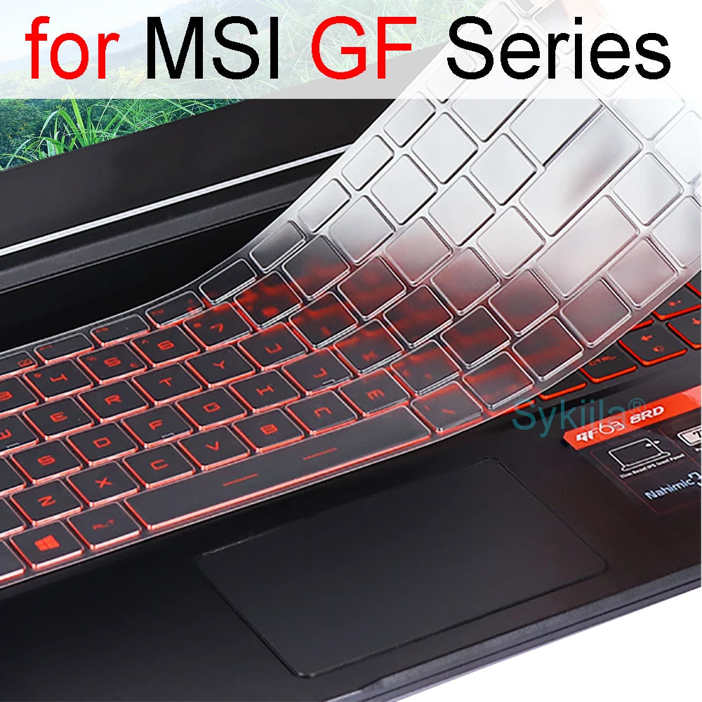 Keyboard Cover for MSI GF65 Thin GF63 GF75 Thin GF72 GF72VR GF62 GF62VR Silicone Protector Skin Case Gaming Laptop 15.6