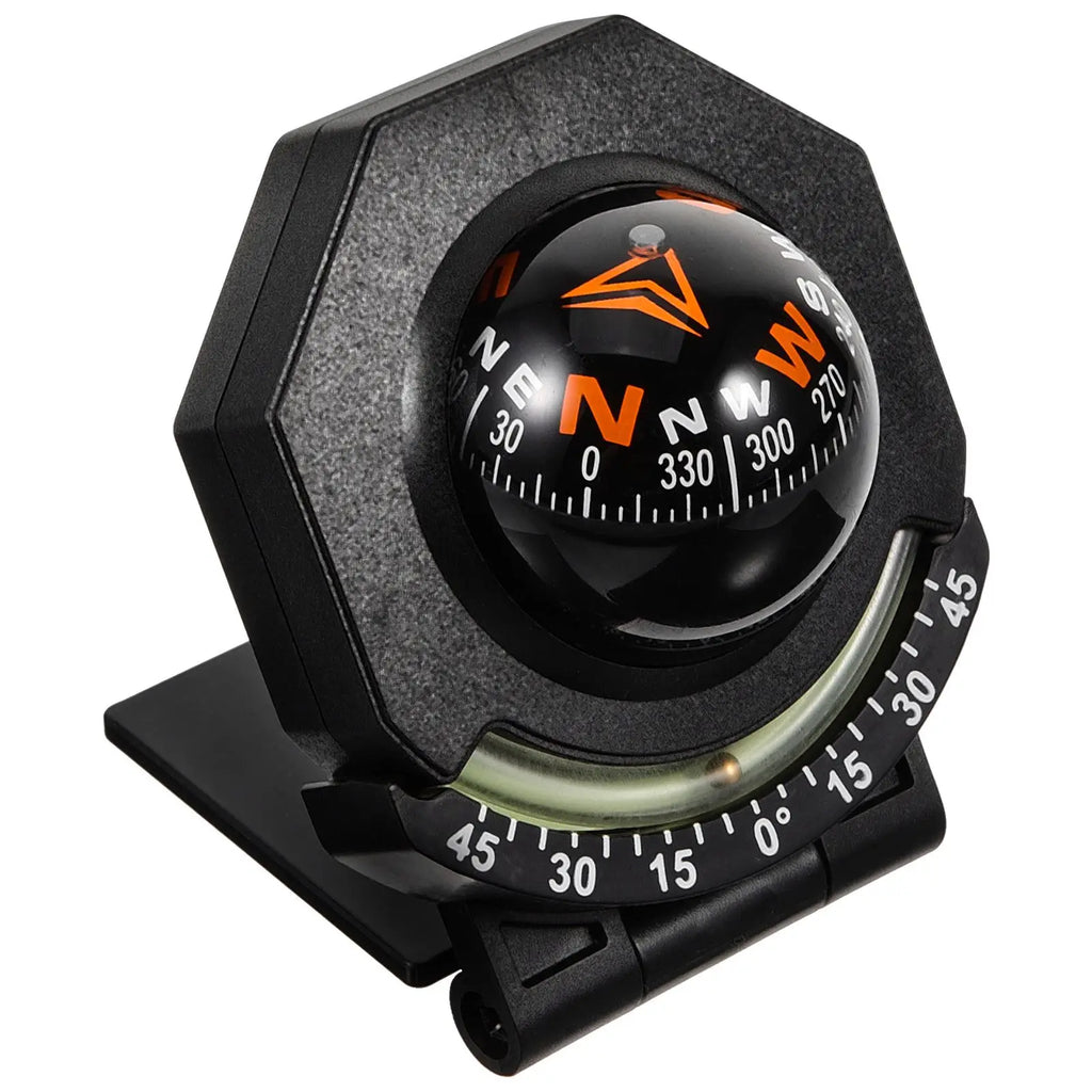 Foldable Tilt Angle Compass Ball Car Dash Glow Traceless Tape Marine Boat Surface Mount Direction Compass Dashboard Accessories