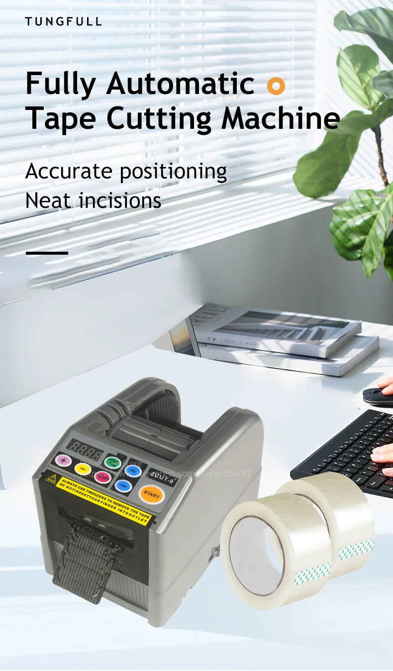 Automatic Tape Dispenser Adjustable Length Tape Cutting Machine Auto Tape Dispenser for Packaging Tape Dispenser