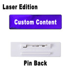 Stainless Steel Custom Name Tag with Pin Clip - Engraved Personalized Work Badge Business Identification Metal ID Name Plate