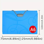 A6 Multi-layer 13 Grids Expanding Wallet File Folder Buckle Organ Bag Large Capacity School Office Data Storage Organizer Pouch