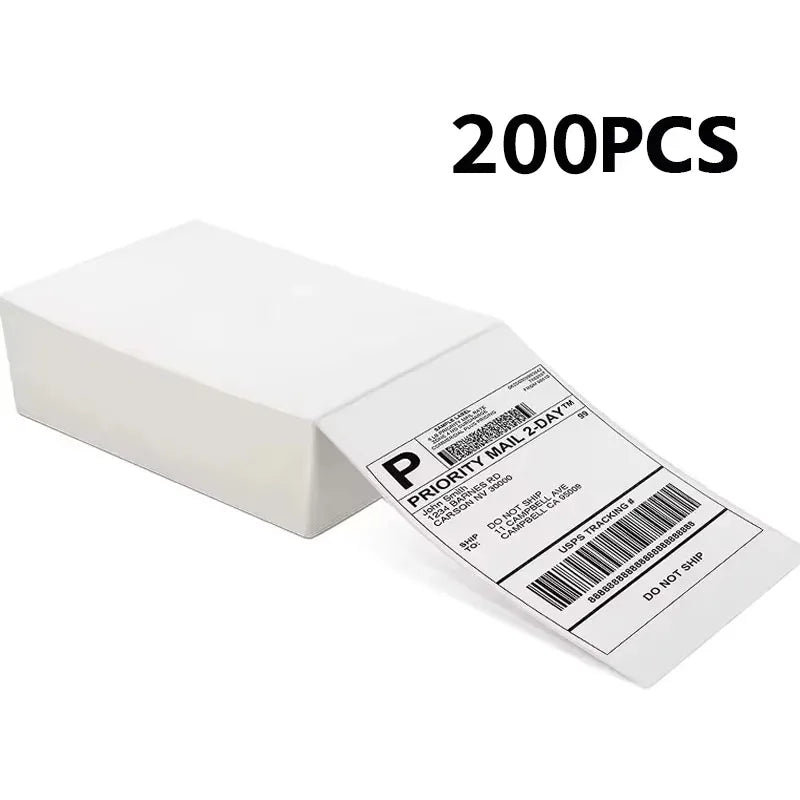 4x6 Inch 100/500 Sheets Thermal Shipping Label Printer Self-Adhesive Thermal Printing Paper DHL UPS Express Barcode Label
