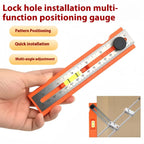 Multi-role Depth Measuring Ruler Adjustable Woodworking Multi-angle Marking Ruler Positioning Scribing Protractor Tool