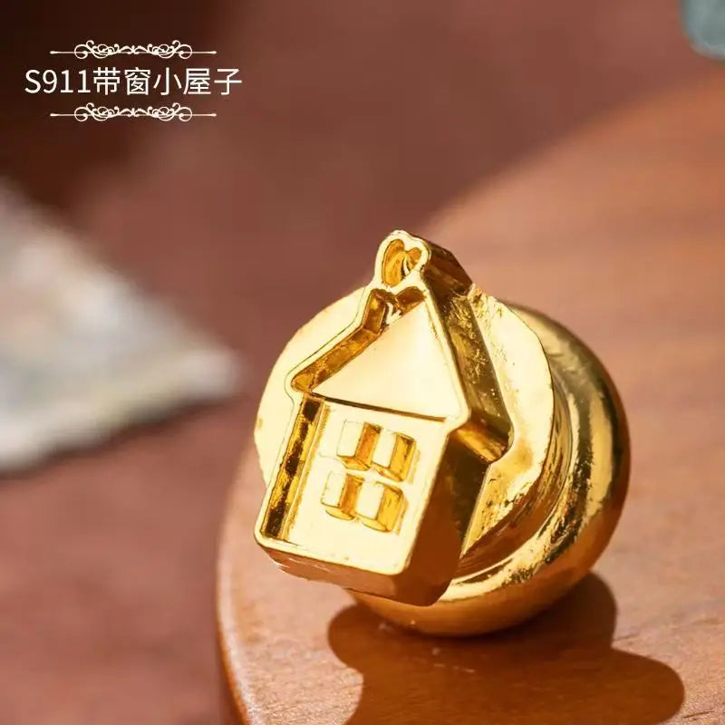 Plant Wax Stamp Seal Wax Print Thick Copper Head Carved Sealing Tool Holiday Party Invitation Letter Wedding Decorative