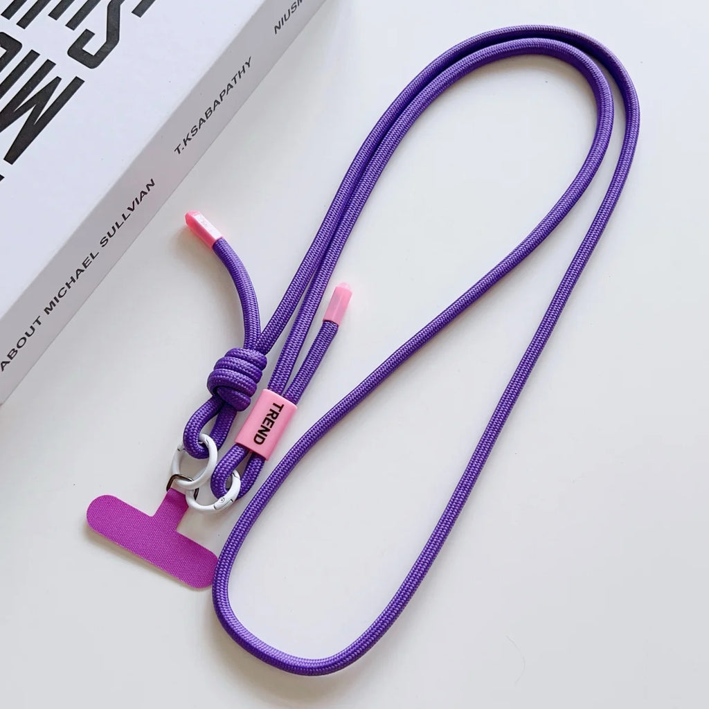 1Pc Universal Long Phone Lanyard Length Adjustable Neck Hanging Rope Crossbody Rope With Phone Case Connection Clip