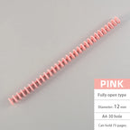 10Pcs A4/B5 Soft Plastic Loop Wire Binding Rings for Loose-Leaf Notebooks Spiral Coil Binding Strips Fastener Rings