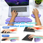 Cloud Shape Wrist Rest Pad Anti-Slip Desk Mat Memory Foam Palm Rest Ergonomic Mouse Pad Typing Wrist Rest Office Accessories