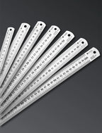 Stainless Steel Metal Straight Ruler Precision Double Sided Precision Measuring Tool Scale Metric Ruler Accessories 15-40cm