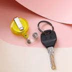 Retractable Steel Cord Pull Reel Keychains Spring Buckle Clasp Wire Rope Key Ring Recoil ID Card Holder Key Chain Multiple Tools