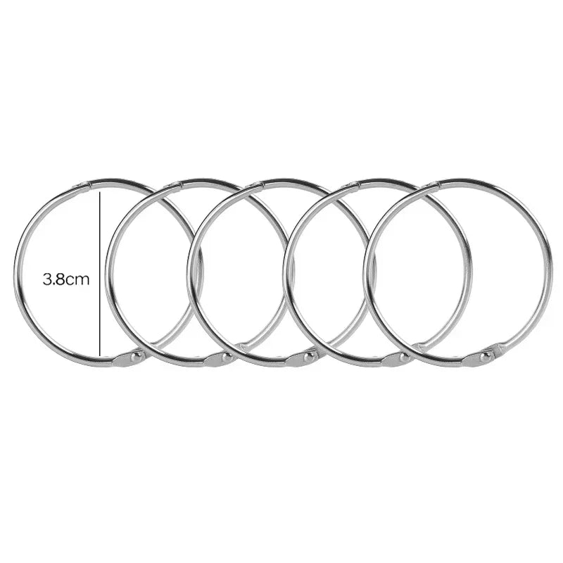 1-10PCS Binder Rings Loose Leaf Metal Book Ring Album Scrapbook Binders Craft Photo Organizer Keychain For Home Office