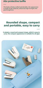 Deli Mini stapler for students, labor-saving stapler, office supplies, portable girl, cute style, stapler, stapler, no. 12 nails