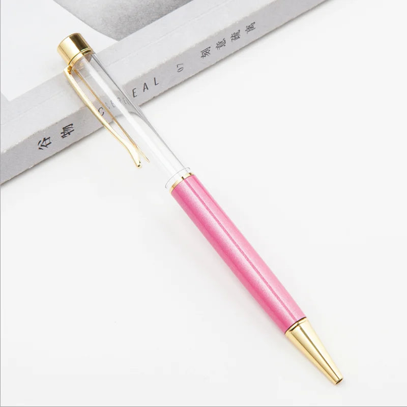 10 Pieces of Ballpoint Pens DIY Empty Pen Barrels for Handmade Quicksand Pens, Floating Flower Pens, Business Event Signature Pens, and Souvenirs