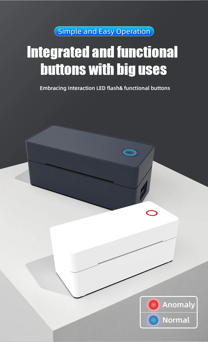 4X6 Thermal Label Printer Bluetooth Wireless Shipping Compatible With iPhone Android Mac Window - Shipping Label Printer