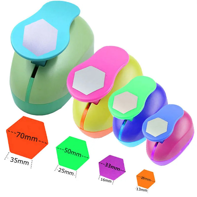 Hexagon Punch Paper Cutter Crafts Scrapbook Embossing Device Hole Punches Cortador De Papel