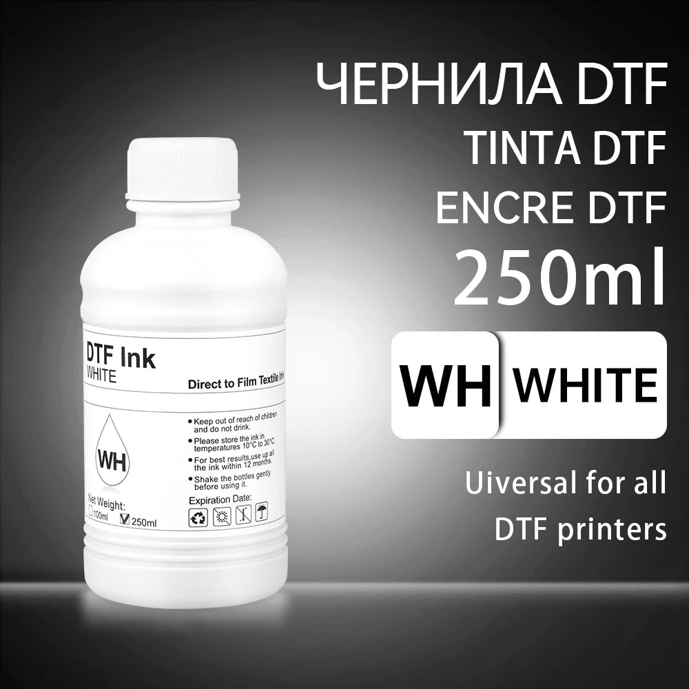 250ML DTF Ink Kit For T-shirt Transfer Printing For Epson L800 L1800 XP-15000 XP600 TX800 P600 P608 P800 DX5 DX7 i3200 4720