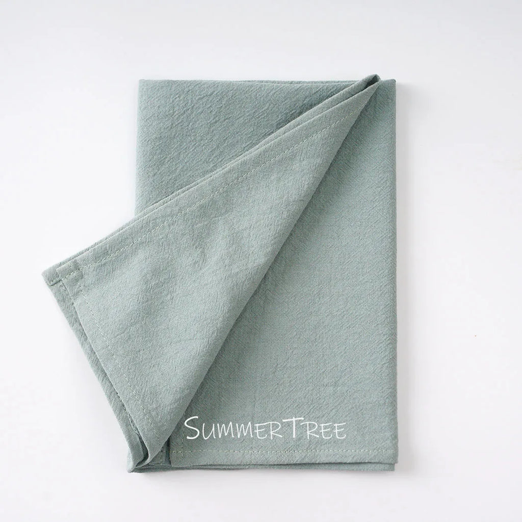 6pcs 40x40cm Cloth Napkins Washed Cotton Dinner Table Napkin Square Soft Absorbent Washable for Home Wedding Party Decoration