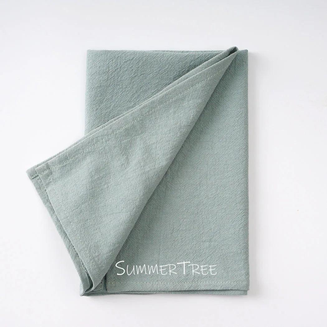 6pcs 40x40cm Cloth Napkins Washed Cotton Dinner Table Napkin Square Soft Absorbent Washable for Home Wedding Party Decoration