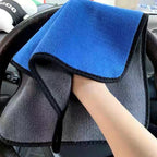 1/5pcs Microfiber Car Washing Towel Soft Quick Drying Windows Mirrors Wiping Rags Home Double Layer Cleaning Cloths 500GSM