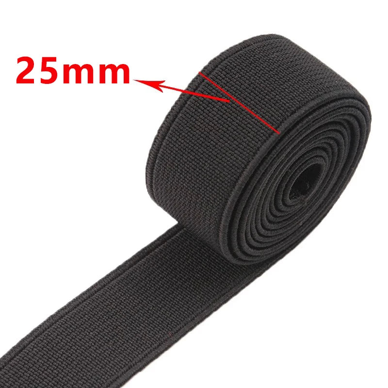 1/2/3/5M 10-80mm Black Elastic Band Nylon Rubber Bands At The Meter Apparel Sewing Bungee Cord Belt Spring Webbing Tape Supplies