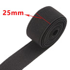 1/2/3/5M 10-80mm Black Elastic Band Nylon Rubber Bands At The Meter Apparel Sewing Bungee Cord Belt Spring Webbing Tape Supplies