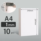 10 Sheets A4 Hard Cardboard White Gray Brown Kraft Paper Diy Handmake Card Making Craft Paper Board Thickness 1mm/1.5mm/2mm