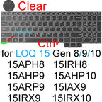 Keyboard Cover for Lenovo LOQ 15 16 17 Gen 11 10 9 15AHP11 15IHP11 15AHP10 15ARP10 15IRX10 17IRX10 Silicone Protector Skin Case