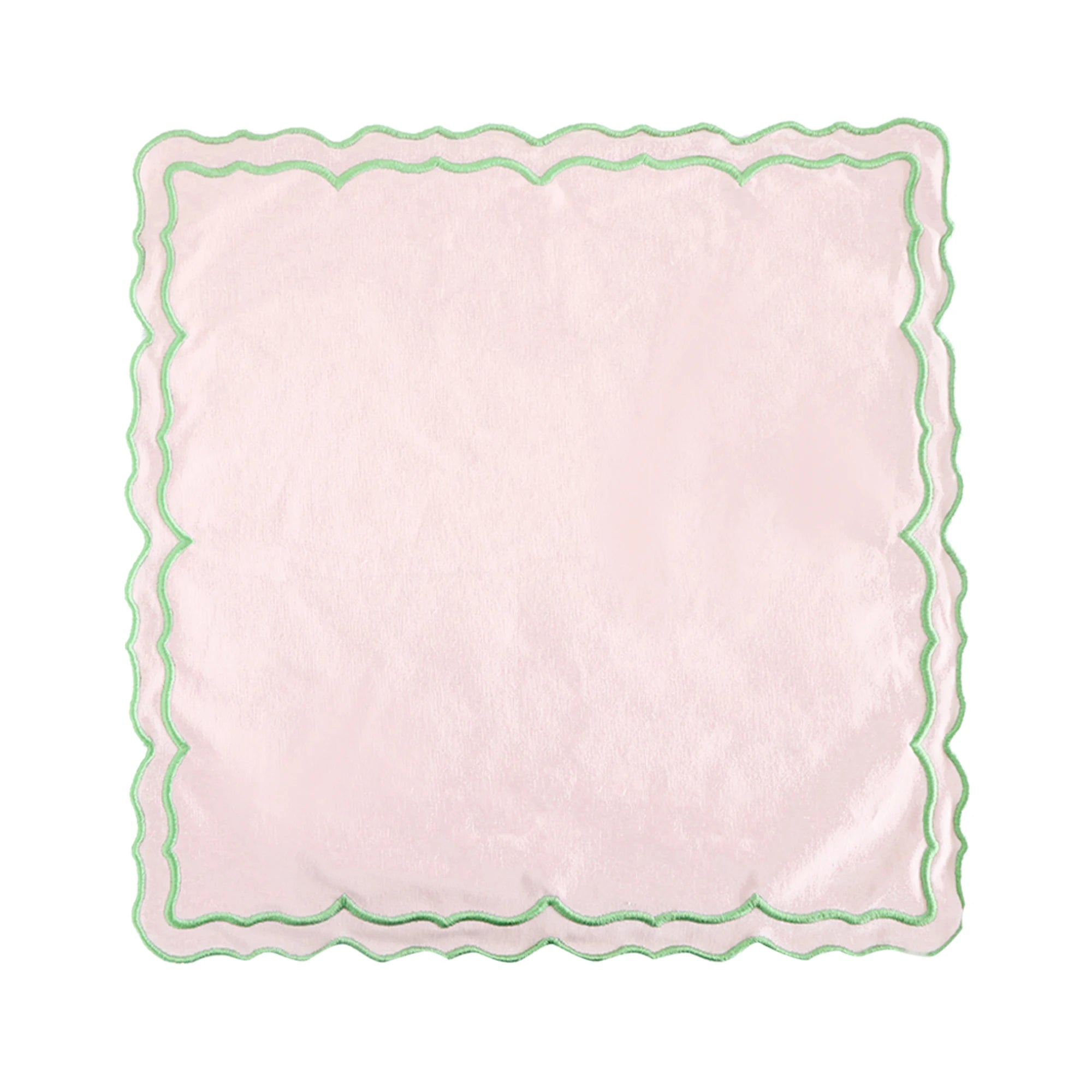 High Quality Embroidered Napkin Vintage Wavy Edge Color Blocking Design Reusable Placemats Wedding Banquet Decoration