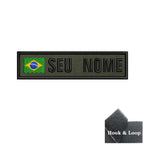 1PC 10cmX2.5cm Custom Name Flag Patch Stripes Badge Iron On Or Hook Loop Armband Germany Luxembourg Armenia Serbia green