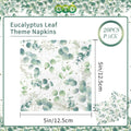 Eucalyptus Napkins Disposable Hand Towels for Bathroom Sage Green Leaves Gueay Dinning,Beverages or Cocktail Disposable