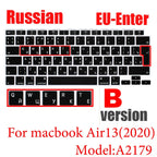 Russian Silicone Keyboard Cover Protector for Macbook Air13/12/15/16Pro Touchbar A2992/A3113/A2941/A1990/A3114/A2289A2337/A2141