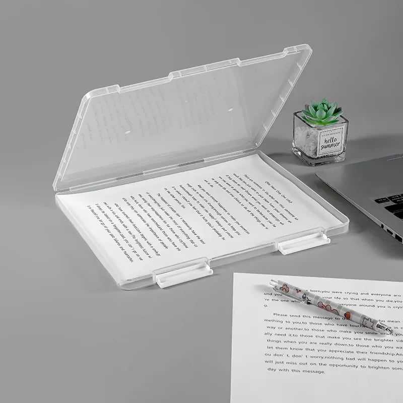 Multi-layer Portable Transparent Document Box Waterproof Contract Storage Box