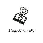 High Quality 51/32/19mm Multicolor Metal Binder Clip Clamp Paper Bookmark Clips Decorative Journal Clips School Office Supplies