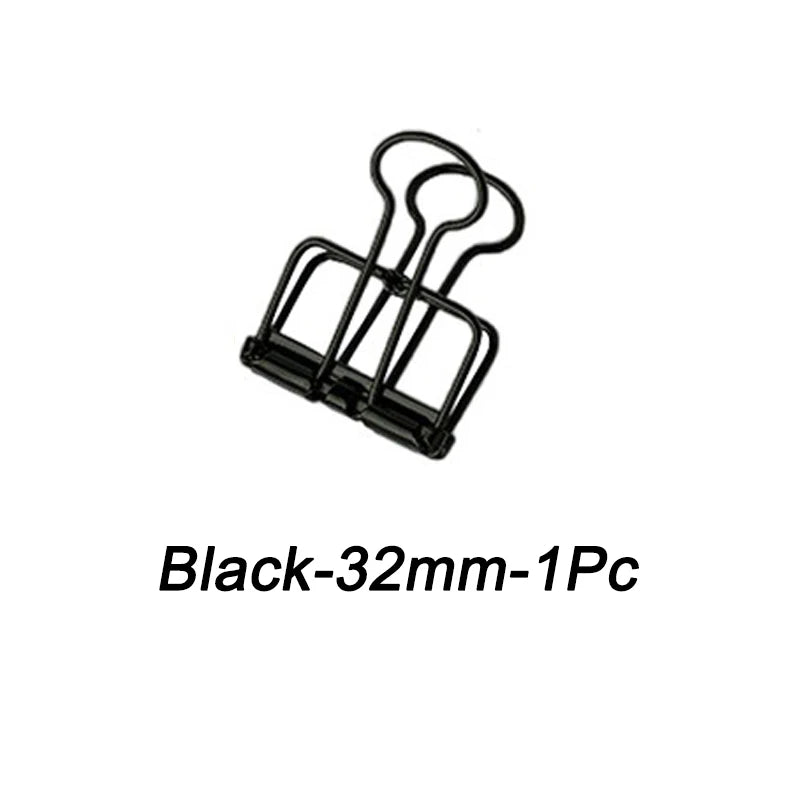 High Quality 51/32/19mm Multicolor Metal Binder Clip Clamp Paper Bookmark Clips Decorative Journal Clips School Office Supplies