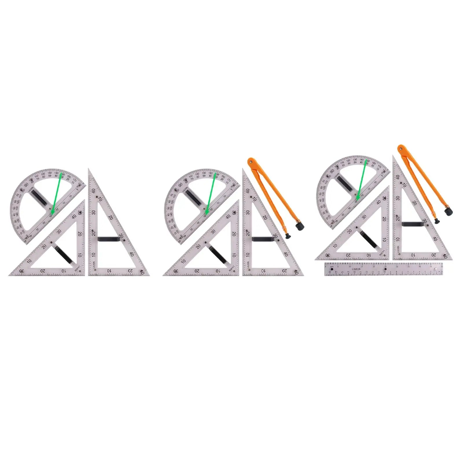 Large Geometry Math Ruler Set Set Math Teaching Aid for Blackboard Drafting