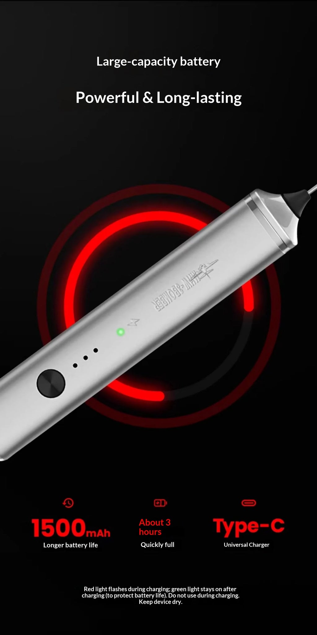 MHW-3BOMBER Electric Milk Frother Handheld Coffee Stirrer Household Egg Beater Milk Foam Maker Multi-Function Milk Frother