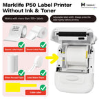 Marklife P50 Thermal Label Printer Mini Bluetooth Self-Adhesive Sticker Printer for School Office Kitchen To Tag Price Machine