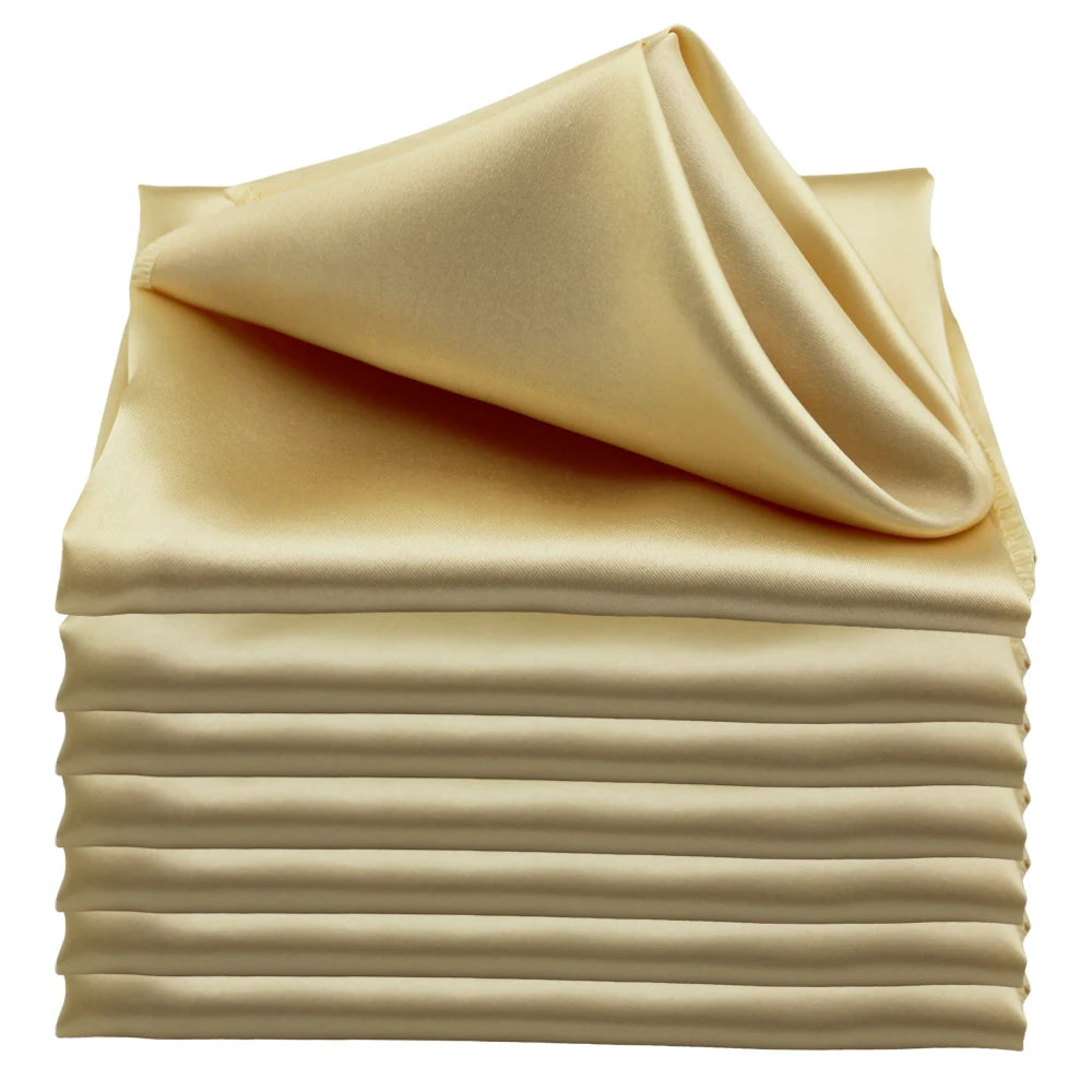 30pcs Satin Square 30cm Napkins Handkerchief Table Dinner Napkin For Wedding Party Decoration Birthday Christmas Cloth Tea Towel
