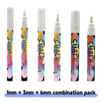1/3 Pcs White Liquid Chalk Painting, Marking Erasable Dust-free Water-soluble Marking Pen School Classroom Office Supplies