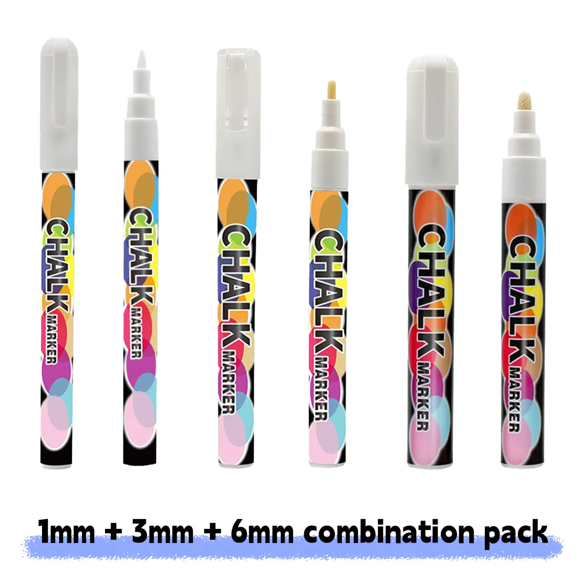 1/3 Pcs White Liquid Chalk Painting, Marking Erasable Dust-free Water-soluble Marking Pen School Classroom Office Supplies