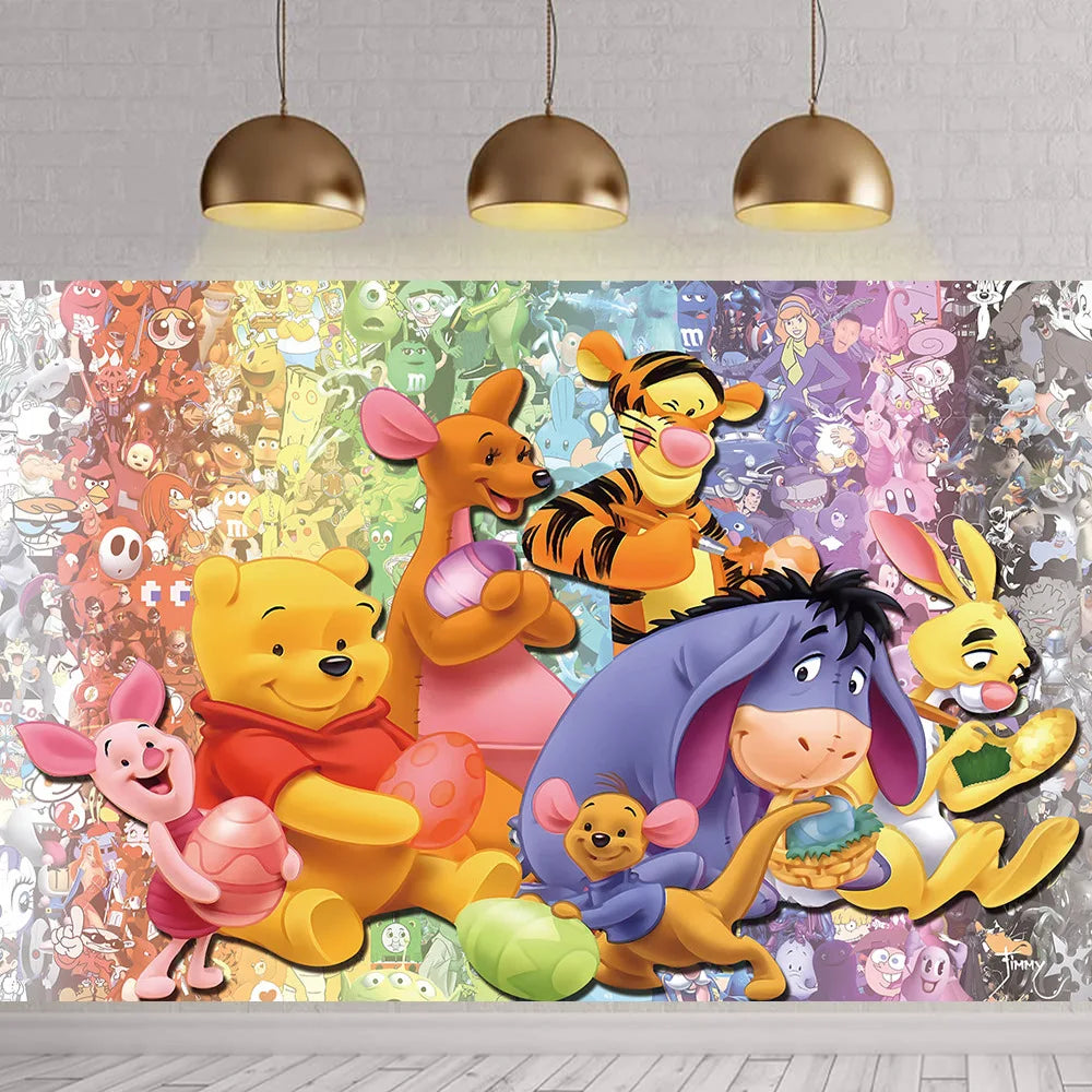 Winnie The Pooh Birthday Party Decoration Plates Napkins Table Cover Balloons Banner Baby Shower Serves 10 Guests Baby Shower