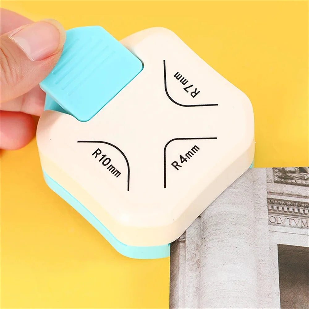 3 in 1, R 4/7/10 mm Corner Punch, Corner Rounder, Made of Metal and Plastic, for Crafts with Paper, Cards Design and Scrapbookin