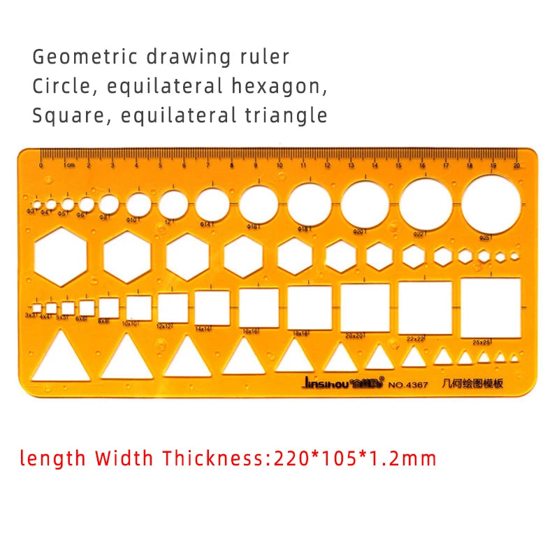 Template Measuring Ruler Circular Oval Ruler Durable K Resin Drawing Design Furniture Architect Template Drafting Ruler