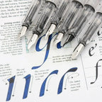 1pc Duckbill Gothic parallel Fountain Pen transparent white art Flat Tip School Student Office Gifts Stationery ink pens