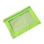 Zippered Binder Pencil Pouch Pen Case Stationery Multicolored B5 File Holder PVC With 3 Rings Pencil Case Folder File Package