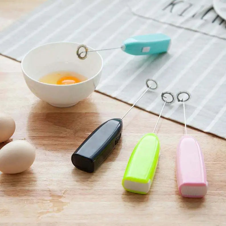 Handheld Electric Egg Beater Mini Battery Powered Milk Frother Coffee Drink Mixer Milk Foamer Kitchen Tools